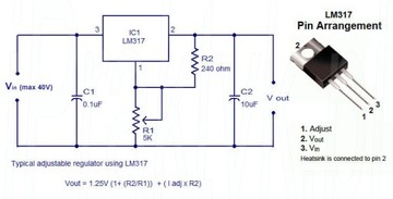 Регулируемый стабилизатор-регулятор LM317T 1-37В 1,5А