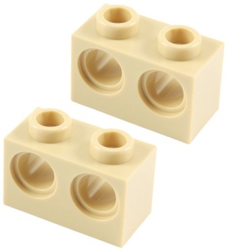 22114 LEGO 32000 4523145 - brick 1x2 piaskowy 2szt