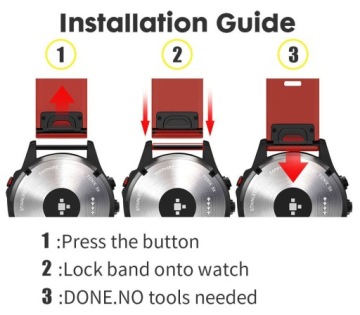 СИНИЙ силиконовый ремешок для Garmin Epix 2 Sapphire