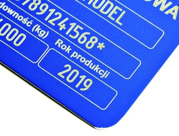 Tabliczka znamionowa - znakowanie w cenie HARD 1mm