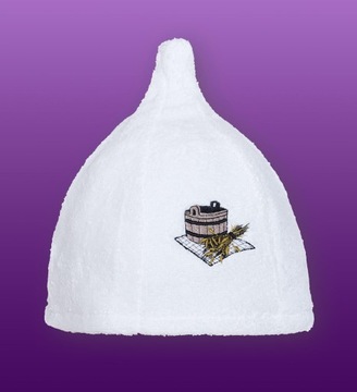 КЕПКА ДЛЯ САУНЫ ШАПКА ДЛЯ САУНЫ - БЕЛЫЙ ХЛОПОК