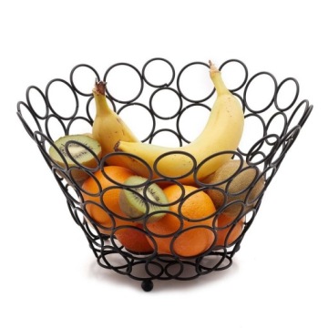 МЕТАЛЛИЧЕСКАЯ КОРЗИНА, черная, ажурная КОРЗИНА ДЛЯ ФРУКТОВ Tadar