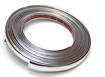 Декоративная полоса хромированная лента 20мм 20 мм 5 метров