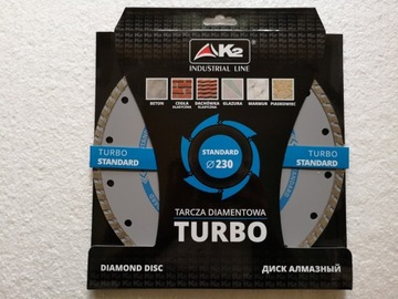 TARCZA DIAMENTOWA 230mm. TURBO K2