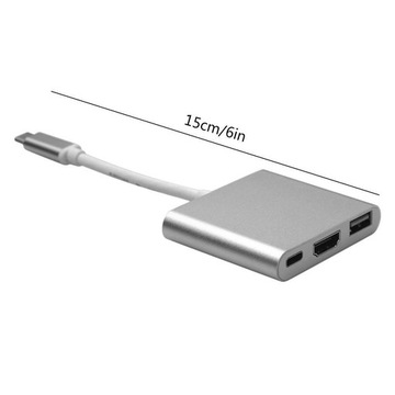 Переходник USB 3.1 Type C на HDMI + USB 3.0 + USB C 4K