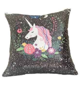 JEDNOROŻEC UNICORN PODUSZKA DUŻA CEKINY EMOJI