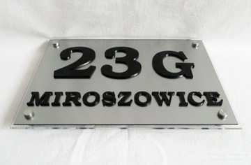 Tabliczka adresowa 3D, numer na dom 3D, HQ