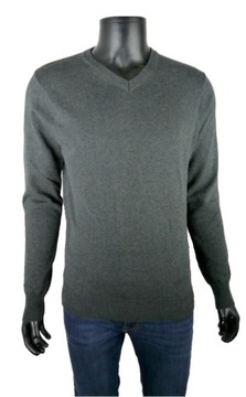 ELEGANCKI SWETER W SZPIC L szary gray