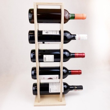 Книжный шкаф, деревянная полка для вина, 5 бутылок.