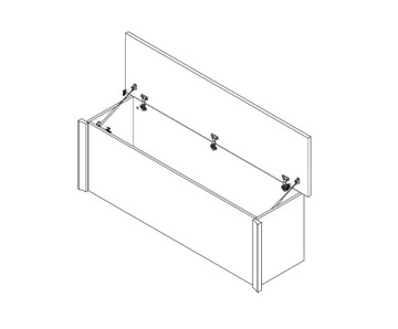 Комод для постельного белья дуб Сонома/шоколад, система F19
