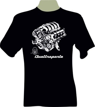 KOSZULKA T-shirt z nadrukiem maserati QUATTROPORTE