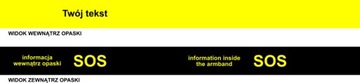 Браслет -спасательная полоса SO с собственной надписью внутри 22 см 22 см