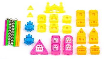 МАГНИТНЫЕ КОНСТРУКЦИОННЫЕ БЛОКИ МАЛЕНЬКИЙ ЗАМОК 60 ЭЛЕМЕНТОВ.