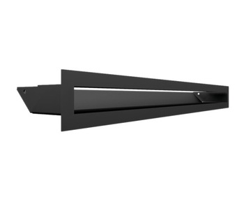 Вентиляционная решетка ТУННЕЛЬ, черный, 6х40