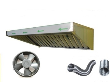 Okap Gastronomiczny S 170x70x40 FILTRY Wentylator