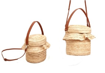 ZARA Torebka kosz koszyk basket plażowy wiklinowy