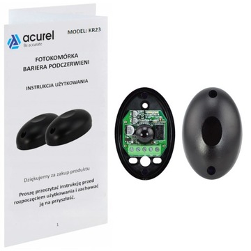 Инфракрасный барьер с фотоэлементом для ворот 12/24В для ворот, для ИК-сигнализации KR23