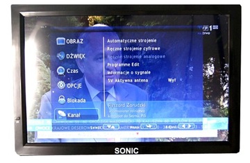 ПОРТАТИВНЫЙ ТЕЛЕВИЗОР 14 ДЮЙМОВ DVB-T USB SD РАДИО FM AV