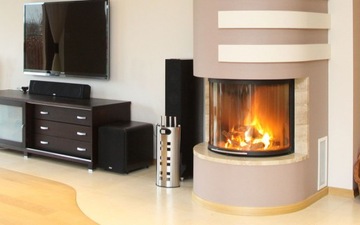 Жаростойкое гнутое стекло для печи-камина Коза