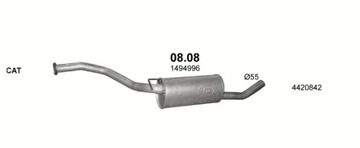 Глушитель Ford Transit Connect 1.8 Diesel 08-10 LWB