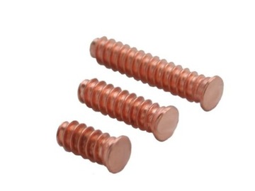 NITY 5x12mm GWINTOWANE z powłoką MIEDZIOWANĄ SPOTTER 50szt ŚRUBY GWOŹDZIE