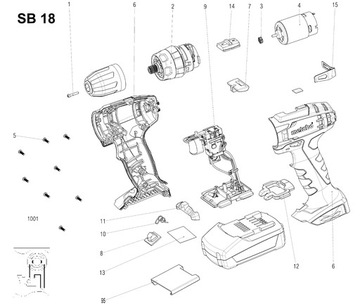 Двигатель 18 В для щеточной отвертки Metabo BS 18.