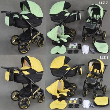 ДЕТСКАЯ КОЛЯСКА ЗОЛОТАЯ 3В1 LAMEIRO Premium Gold