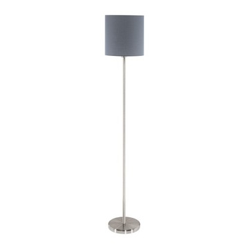 LAMPA PODŁOGOWA Eglo Pasteri E27 60 W odcienie szarości i srebra