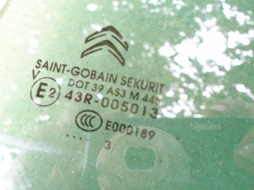 CITROEN DS5 13R SKLO (OKNO) DVEŘE ZADNÍ LEVÝ