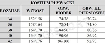 AQUA-SPEED KOSTIUM Strój Kąpielowy Pływacki 34