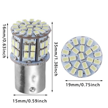 ŻARÓWKA MOTOCYKLOWA LED 50 SMD 1206 P21W BA15S R5W R10W BIAŁA 12V