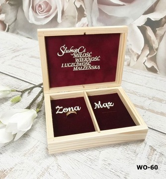 Коробка для конвертов 30х30 + обручальные кольца в стиле эко-рустик.