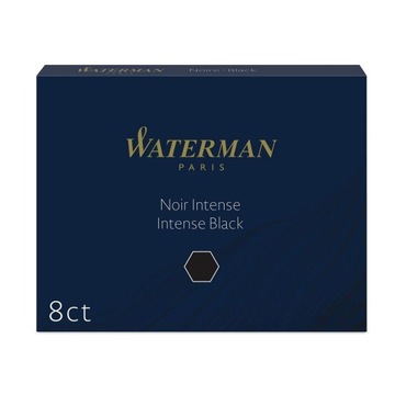 Waterman Naboje do pióra atrament 8 szt. czarne