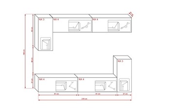 Стенка мебель для гостиной N57, стенка для комнаты 1Б