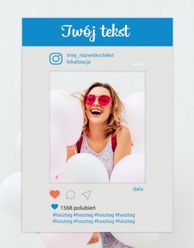Foto ramka Instagram ŚLUB PANIEŃSKI URODZINY