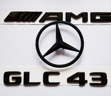 Mercedes C E A CLA GLA C63 Черный значок AMG
