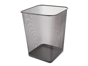 KOSZ BIUROWY OFFICE SET, METALOWY, 18 L, CZARNY