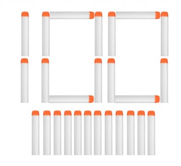 100 STRZAŁEK DO WYRZUTNI NERF ŚWIECĄCE NOCĄ BIAŁE