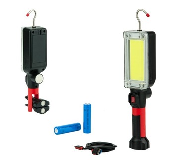 LAMPA LATARKA WARSZTATOWA LED HAK AKUMULATOR 700lm