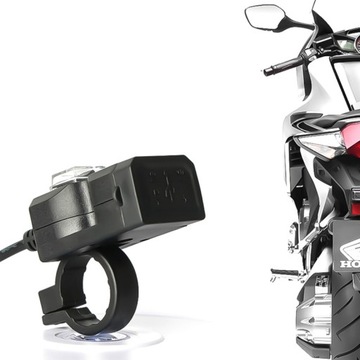 ЗАРЯДНОЕ УСТРОЙСТВО ДЛЯ МОТОЦИКЛА MOTOR QUAD 2x USB 1A + 2.1A