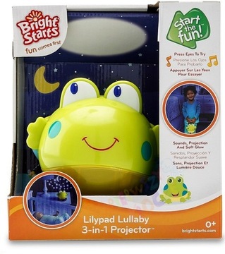 BRIGHT STARTS PROJEKTOR LAMPKA ŻABKA 3w1 MELODIE