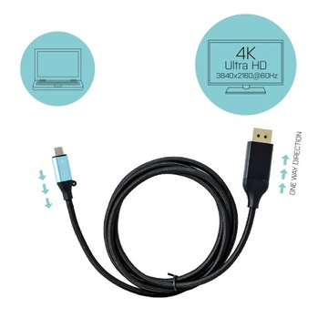 i-tec kabel USB-C 3.1 - DISPLAY PORT 4K 60 Hz 1,5m