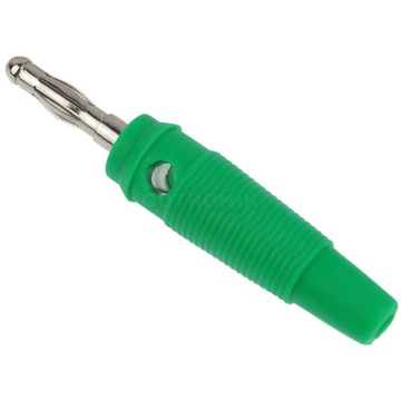 Зеленый штекер типа «банан» диаметром 4 мм с дополнительным отверстием Amass.
