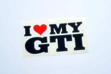 Naklejka I LOVE MY GTI
