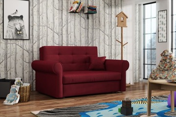 pikowana sofa VIVA II SILVER rozsuwana do przodu