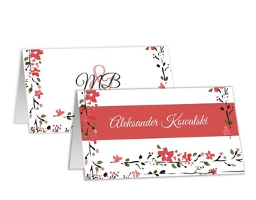 WINIETKI WIZYTÓWKI WESELNE NA STÓŁ rustykalne