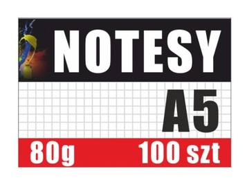 Notesy Reklamowe A5 100 szt 50 kartkowe Bloczki Firmowe Projekt w Cenie