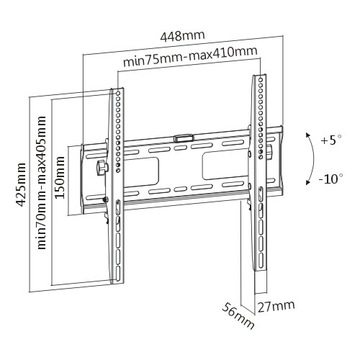 Uchwyt TV LED LCD 37 - 55 CALI Signal LP42-44DT