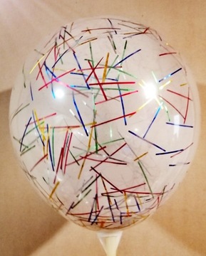 Balony XL 40 cm z konfetti metalizowanym 5szt