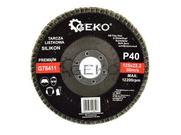 TARCZA LAMELKOWA LISTKOWA KAMIEŃ SZKŁO 125 GR 40